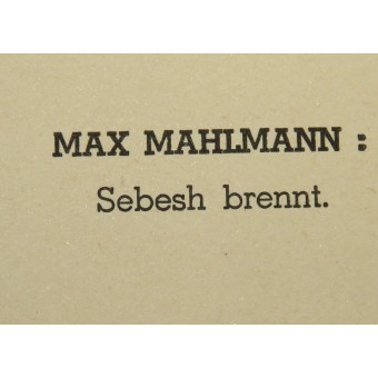 Maler im Osten, Max Mahlmann: Sebesh brennt. Espenlaub militaria